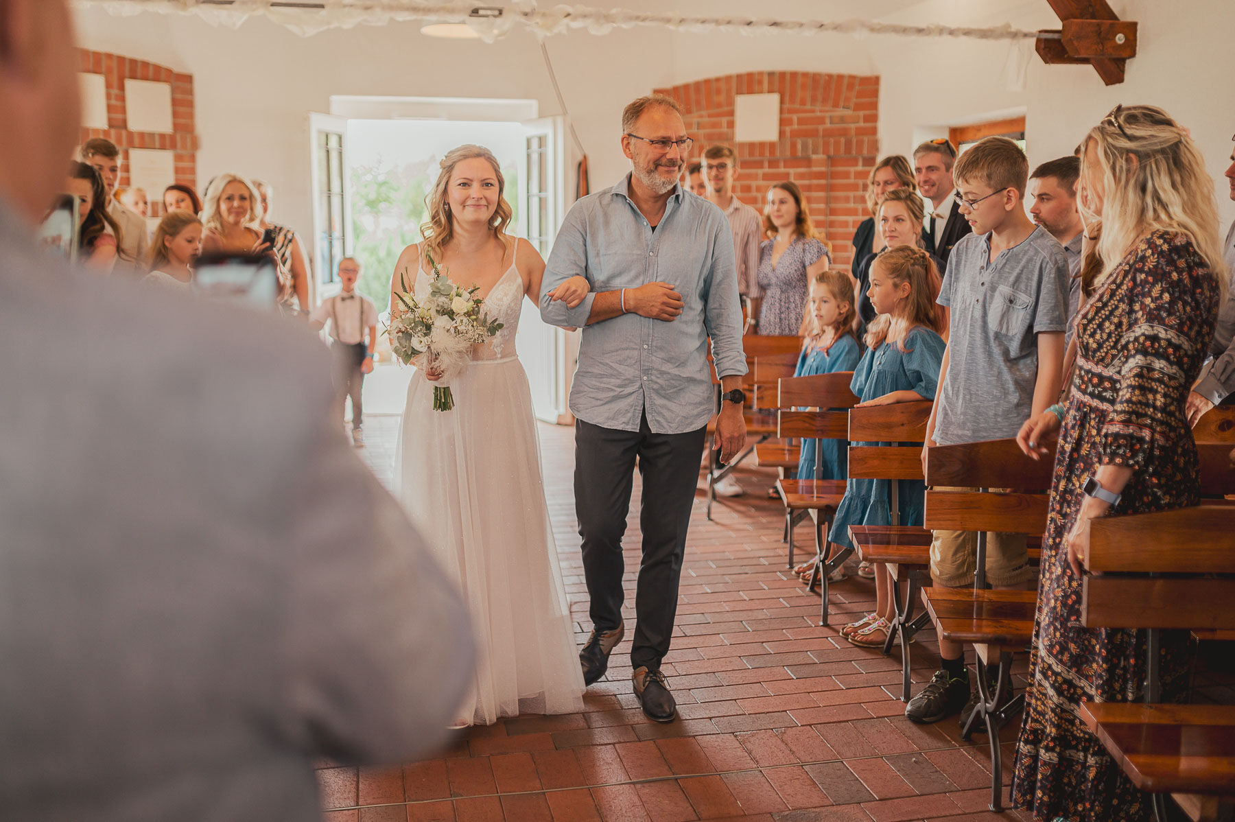 Trauung bei der Hochzeit auf dem Golchener Hof